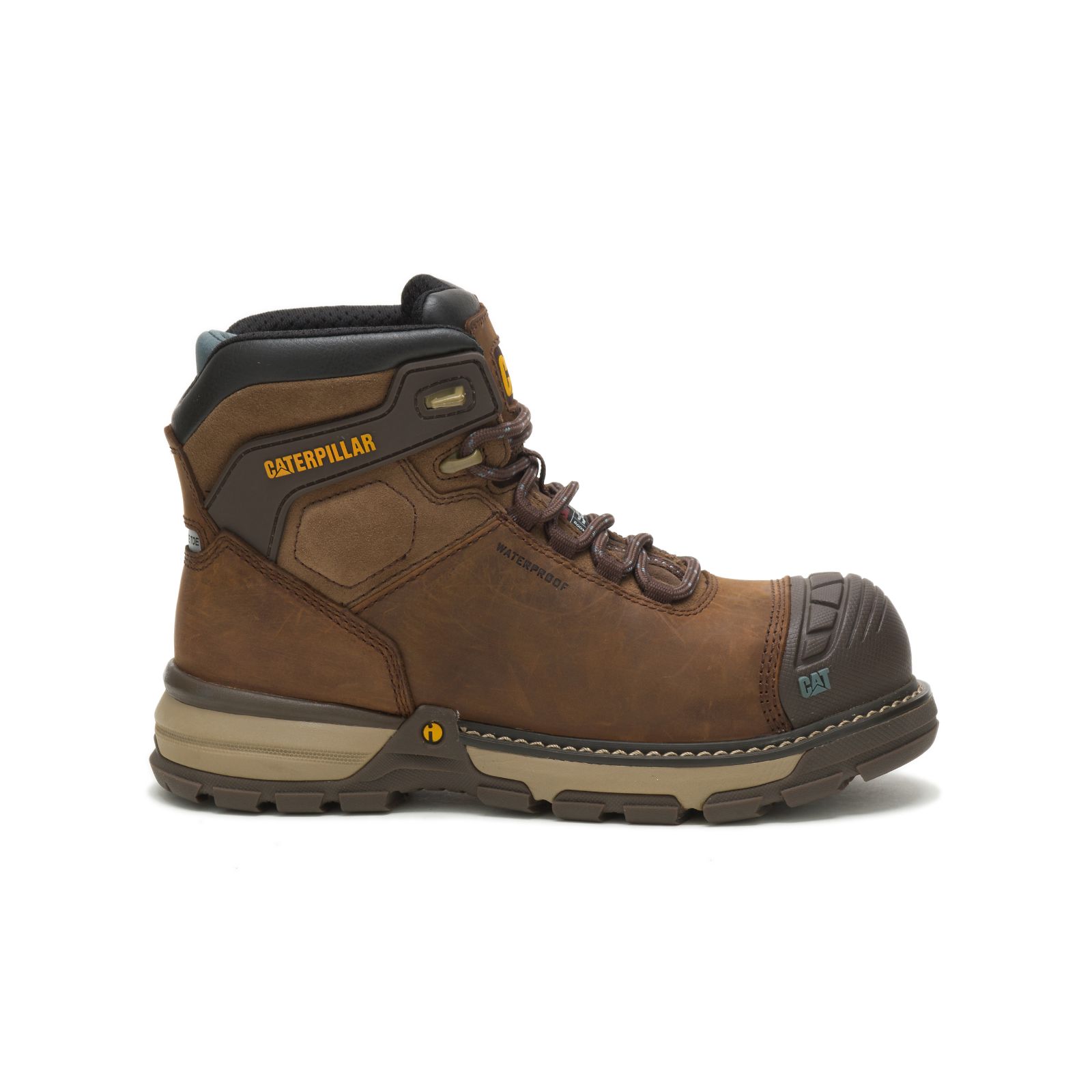 Caterpillar Excavator Superlite Waterproof Thinsulate™ Nano Toe - Womens Work Boots - Dark Brown - NZ (670NMGXYT)